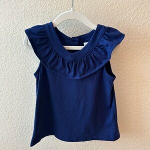 Janie and Jack Blue Ruffle Tank Top